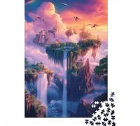 Fantasy Floating Islands 1000 Pc Recycled Paper Jigsaw Puzzle Adults Reusable Stress Relief Challenging Brain Teaser 52x38cm/1000pcs