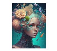 Fantasy Floral Portrait -2 Artistic Jigsaw Puzzle for Adults, 500 PCS
