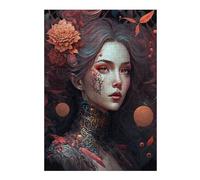 Fantasy Floral Portrait -4 Themed Jigsaw Puzzle for Adults, 300 PCS