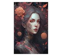 Fantasy Floral Portrait -4 Vivid Wooden Jigsaw Puzzle for Adults, 1000 PCS