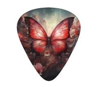 Fantasy Flower Butterfly Wear-resistant guitar picks, thin, medium, heavy, 12 pieces of guitar picks, suitable for guitar, bass, electric guitar, ukulele,