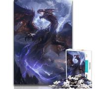 Fantasy Flying Dragon 1000 Piece Jigsaw Puzzles for Teenagers Gifts,Help The Brain Exercise Addictive Toys to Cultivate Patience Great Gift (50x75cm)