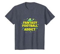 Fantasy Football Addict: Sports Enthusiast's Dream T-Shirt, Kids, Heather Blue, 4 Years