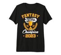 Fantasy Football Champion 2023 Golden Trophy Premium T-Shirt