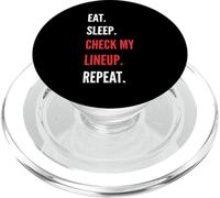 Fantasy Football Eat Sleep Check My Lineup Draft Party Kit PopSockets PopGrip for MagSafe