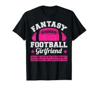 Fantasy Football Girlfriend Player Touchdown Fall Season T-Shirt