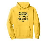 Fantasy Football is My Therapy: Sports Enthusiast Gift Pullover Hoodie, Adult Unisex, Lemon, XL