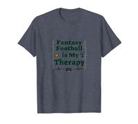 Fantasy Football is My Therapy: Sports Enthusiast Gift T-Shirt, Men, Heather Blue, 6XL