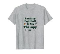 Fantasy Football is My Therapy: Sports Enthusiast Gift T-Shirt, Men, Heather Grey, 6XL