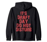 Fantasy Football It's Draft Day Do Not Disturb Distressed Zip Hoodie