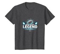Fantasy Football Legend: Champion Strategist's Glory T-Shirt, Kids, Dark Heather Grey, 6 Years