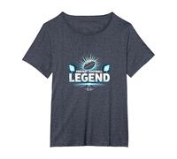 Fantasy Football Legend: Champion Strategist's Glory T-Shirt, Women's Plus, Heather Blue, 3X
