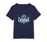 Fantasy Football Legend: Champion Strategist's Glory T-Shirt, Women's Plus, Navy, 6X