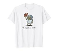 Fantasy Football, We Draft At Dawn, Funny Fall, Value Graphic T-Shirt, Men, White, M