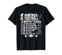 Fantasy Football Weekly Plan Funny League Manager T-Shirt