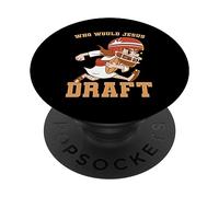 Fantasy Football Who Would Jesus Draft Christian Draft Party PopSockets Adhesive PopGrip