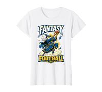 Fantasy Football Wizard Quarterback Meme RPG Dad Joke Value Graphic T-Shirt, Women, White, S