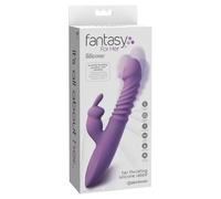 Pipedream Fantasy for Her Her Thrusting Silicone Rabbit Purple One Size
