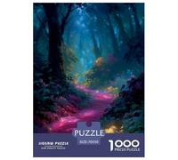 Fantasy Forest 3D Paper Puzzle Game 70x50cm/1000pcs, Pink Path - Educational And Stress-relief, Unique Home Decoration, Gift for Adults And Children
