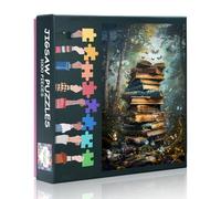 Fantasy Forest Butterfly Wonderland Jigsaw Puzzle 1000 Pcs for Adults - Magical Book Stack Design, Family Game Night, Premium 27.5x19.7 Inch Wall Art