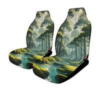 Fantasy Forest Car Seat Covers Universal, 2PCS Carseat Protector - Stretchable Fabric, Anti-Slip Elastic Car Seat Protector for Cars, SUV, Trucks