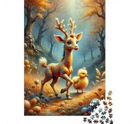 Fantasy Forest Creatures 1000-Piece Puzzle for Adults, 52x38cm/1000pcs, An Unhurried Indoor Weekend Activity; White Card with A Low-dust Finish