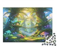 Fantasy Forest Ecosystem 1000 Piece Jigsaw Puzzle Paper for Adults Enchanted Mushroom Grove Focus Relax Family Activity Home Decor 70x50cm/1000pcs