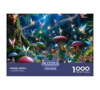 Fantasy Forest Elf 1000 Piece Jigsaw Puzzle Paper Adult Puzzle Game Mushroom Magical Scene Focus Relax Home Gift 52x38cm/1000pcs