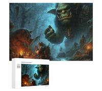 Fantasy Forest Encounters - Adult Tabletop Puzzle, 300 PCS, Seasonal Home Décor, for Mindful Indoor Entertainment