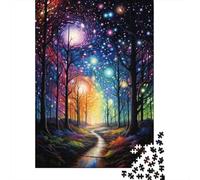 Fantasy Forest Pathway Art Print 1000-Piece Puzzle for Adults, 38x26cm/1000pcs, for Calm Hands-on Time after Work; Smooth White Pieces for Easy Handling