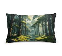 Fantasy Forest Pillow Cover Double-Sided Soft Pillowcase 8"x12", Decorative Throw Pillow Case for Sofa Bed Car Outdoor