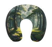 Fantasy Forest Pillow U Shaped, Portable Travel Pillows - Removable Cover, Ergonomic Memory Foam Neck Pillow for Travel & Office