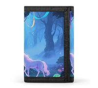 Fantasy Forest Trifold Wallet Front Pocket Coin Purse - Slim Credit Card Holder for Men & Women, Fantasy Forest, One Size, Classic