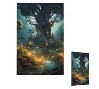 Fantasy Forest Wall Plate Cover Modern Decorative 1 Gang Light Switch Cover Unbreakable Receptacle Outlet Covers For Living Room Bedroom Home Decor Single Blank