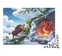Fantasy Forest Wild Boar 1000 Piece Jigsaw Puzzle Paper for Adults Magical Cave Dragon Jigsaw Puzzle for Adults Family Relaxation Focus Home Decor Gift 52x38cm/1000pcs