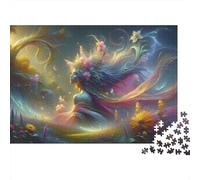 Fantasy Forest with Mystical Woman Jigsaw Puzzles Puzzles for Adults Kids. 1000 Piece Whimsical Challenge Toy Educational Games Home Decoration for Adults& Kids Age 14 Years Up 70x50cm/1000pcs
