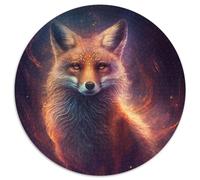 Fantasy Fox 1000 Piece Jigsaw Puzzle Round Jigsaw Puzzles 1000 Pieces for Adults Erfect for Home Decor, Birthdays, Holidays, And Gifts 67.5x67.5cm