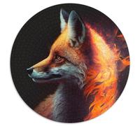 Fantasy Fox 1000 Piece Jigsaw Puzzles for Adults Round Puzzle 1000 Pieces Jigsaw Creative Family Game & Home Decor, for Teenagers 67.5x67.5cm