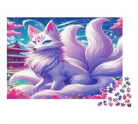 Fantasy Fox 1000 Piece Paper Jigsaw Puzzle for Adults Brain Training Thick Paper Stress Relief Fox Fantasy Puzzle for Home Decor 38x26cm/1000pcs