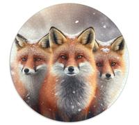 Fantasy Fox 1000 Pieces Puzzles for Adults 1000 Piece Round Jigsaw Family Activity, DIY Home Decor, 67.5x67.5cm