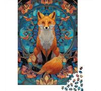 Fantasy Fox Art Print-5 Jigsaw Puzzles Puzzles for Adults Kids. 1000 Pieces Impossible Challenge Toy Educational Game Home Decoration for Educational Games Gifts 52x38cm/1000pcs