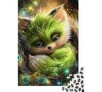 Fantasy Fox Art Print-7 Jigsaw Puzzles Puzzle for Adults Kids. 1000 Pieces Whimsical Challenge Toy Educational Games Home Decoration for Adults& Kids Age 14 Years Up 38x26cm/1000pcs