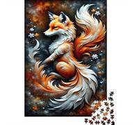 Fantasy Fox Artwork-1 Jigsaw Puzzles Puzzles for Adults Kids. 1000 Piece Whimsical Challenge Toy Educational Games Home Decoration for Adults& Kids Age 14 Years Up 38x26cm/1000pcs