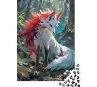 Fantasy Fox Forest 1000 Piece Jigsaw Puzzle Paper for Adults Unique Artwork Relaxation Gift 38x26cm/1000pcs