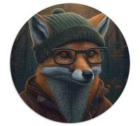 Fantasy Fox Jigsaw Puzzle 1000 Pieces Round JigsawPuzzle 1000 Pieces for Adults Intricate Design for Teenagers, DIY Decor, And Brain-Boosting Fun 67.5x67.5cm