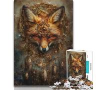 Fantasy Fox Jigsaw Puzzles for Teenagers 1000 Piece Puzzle,Educational Games Home Decoration Suitable for Desktop Decoration (75x50cm)