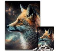Fantasy Fox JigsawPuzzle 1000 Pieces for Adults Impossible Jigsaw Puzzles for Adults Family Activity, Brain Teaser, Home Decor, 26X38CM/10.23x14.96inch