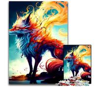 Fantasy Fox JigsawPuzzle 1000 Pieces for Adults Wooden Puzzles Family Activity, Brain Teaser, Home Decor, 50x75CM/19.68x29.52inch