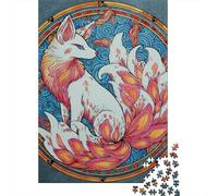 Fantasy Fox Mandala Art Print Jigsaw Puzzles Puzzles for Adults Kids. 1000 Piece Great Gifts Challenge Toy Educational Games Home Decoration for Educational Games Gifts 70x50cm/1000pcs