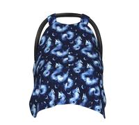 Fantasy Fox Moon Print Baby Car Seat Covers, Breathable Nursing Cover Breastfeeding Cover, Stroller Covers, Multi-use Infant Carseat Canopy, Baby Boys Girls Newborn Essentials